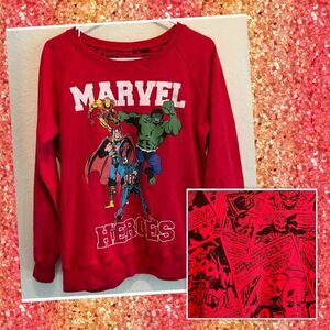 ❤️‍🔥 REVERSIBLE ❤️‍🔥 Marvel Heroes sweatshirt  🔥 small
